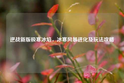 逆战新版极寒冰焰，冰寒风暴进化及玩法攻略