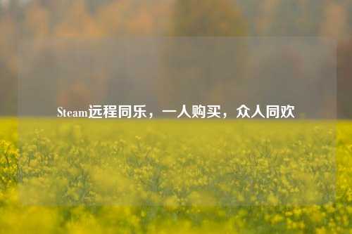Steam远程同乐，一人购买，众人同欢