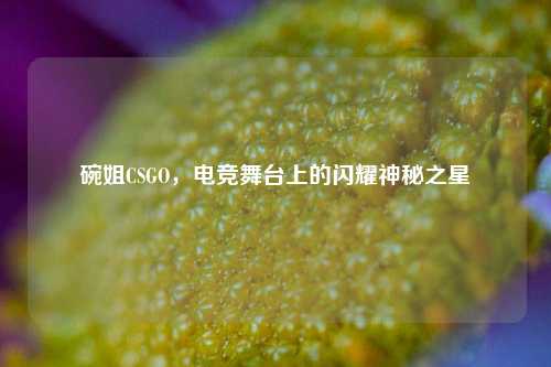 碗姐CSGO，电竞舞台上的闪耀神秘之星
