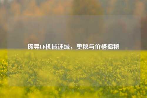 探寻CF机械迷城，奥秘与价格揭秘