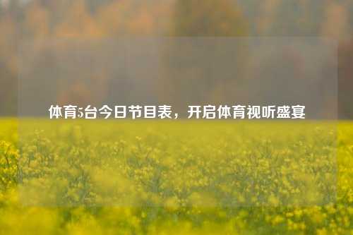 体育5台今日节目表，开启体育视听盛宴