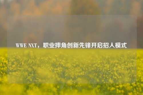 WWE NXT,职业摔角创新先锋开启招人模式