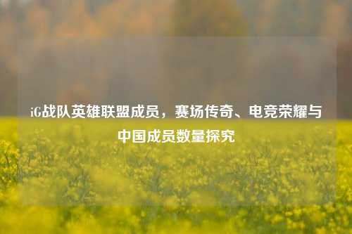 iG战队英雄联盟成员，赛场传奇、电竞荣耀与中国成员数量探究