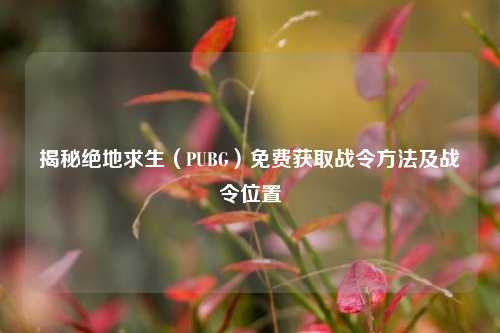 揭秘绝地求生(PUBG)免费获取战令方法及战令位置
