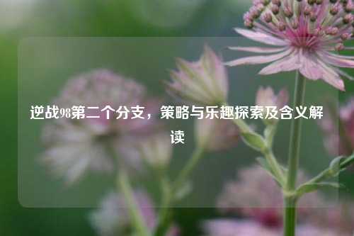 逆战98第二个分支，策略与乐趣探索及含义解读