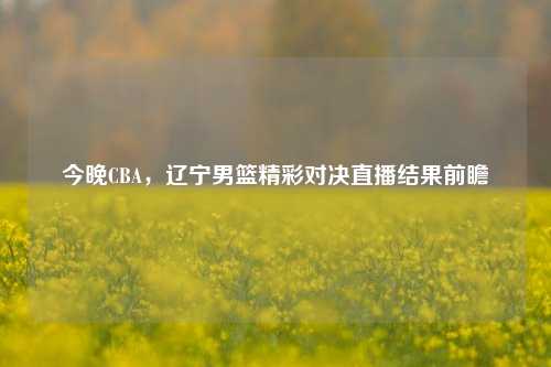 今晚CBA，辽宁男篮精彩对决直播结果前瞻