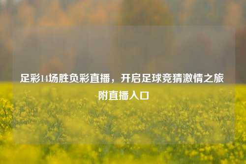 足彩14场胜负彩直播，开启足球竞猜激情之旅 附直播入口