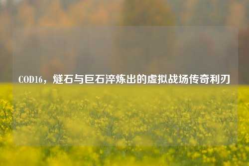 COD16，燧石与巨石淬炼出的虚拟战场传奇利刃