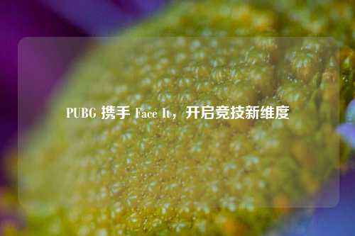 PUBG 携手 Face It，开启竞技新维度