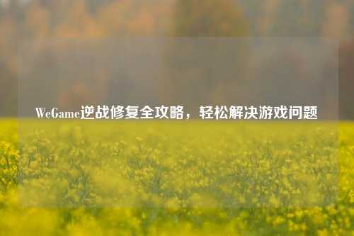 WeGame逆战修复全攻略,轻松解决游戏问题