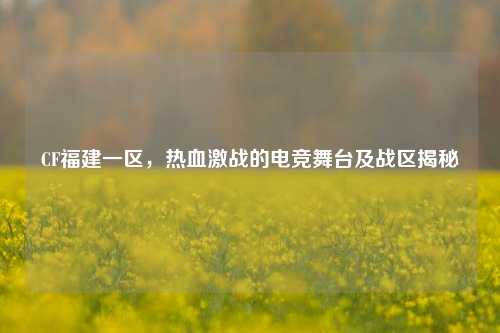 CF福建一区，热血激战的电竞舞台及战区揭秘