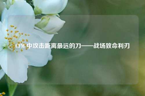 CFM 中攻击距离最远的刀——战场致命利刃