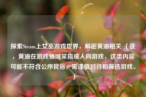 探索Steam上女巫游戏世界，解密黄油相关 （注，黄油在游戏领域常指成人向游戏，这类内容可能不符合公序良俗，需谨慎对待和筛选游戏。）