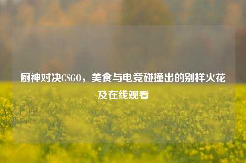 厨神对决CSGO，美食与电竞碰撞出的别样火花及在线观看