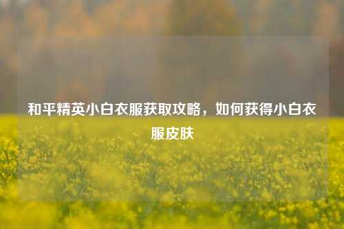 和平精英小白衣服获取攻略，如何获得小白衣服皮肤
