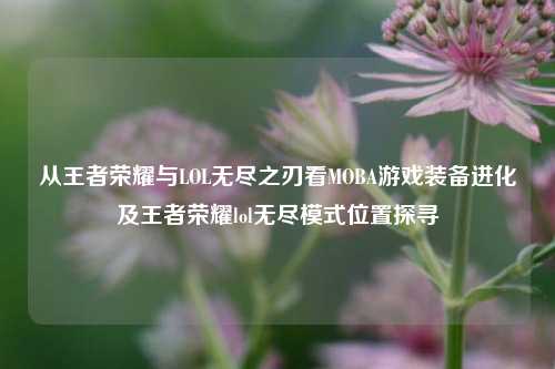 从王者荣耀与LOL无尽之刃看MOBA游戏装备进化及王者荣耀lol无尽模式位置探寻