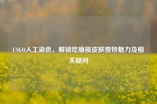 CSGO人工染色，解锁吃磨损皮肤独特魅力及相关疑问
