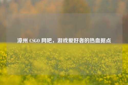 漳州 CSGO 网吧，游戏爱好者的热血据点