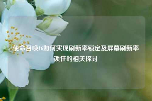 使命召唤16如何实现刷新率锁定及屏幕刷新率锁住的相关探讨