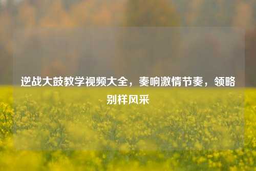 逆战大鼓教学视频大全，奏响激情节奏，领略别样风采