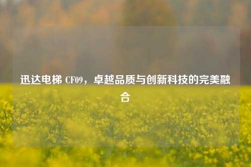 迅达电梯 CF09，卓越品质与创新科技的完美融合