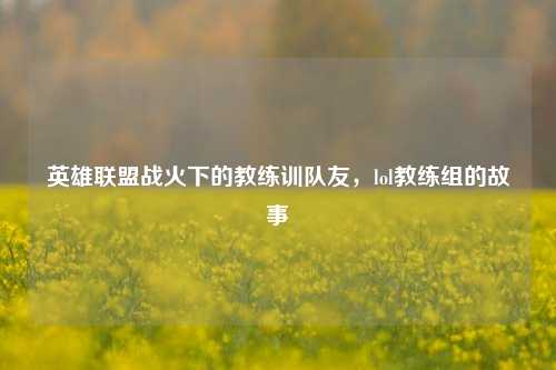 英雄联盟战火下的教练训队友,lol教练组的故事