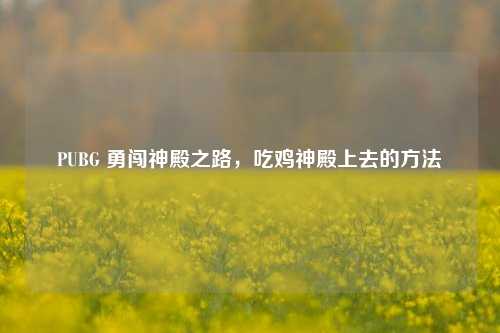 PUBG 勇闯神殿之路，吃鸡神殿上去的方法