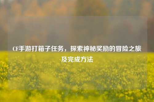 CF手游打箱子任务，探索神秘奖励的冒险之旅及完成方法