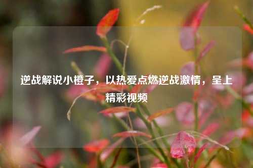 逆战解说小橙子，以热爱点燃逆战激情，呈上精彩视频