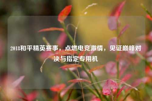 2018和平精英赛事，点燃电竞激情，见证巅峰对决与指定专用机