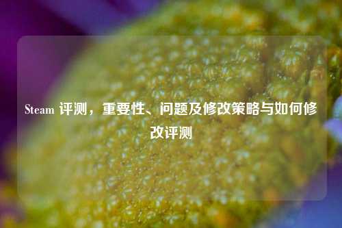 Steam 评测，重要性、问题及修改策略与如何修改评测