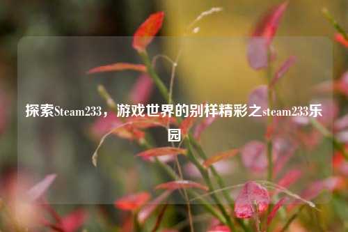 探索Steam233，游戏世界的别样精彩之steam233乐园