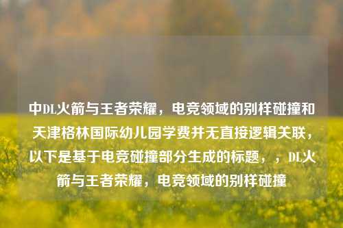 中DL火箭与王者荣耀，电竞领域的别样碰撞和天津格林国际幼儿园学费并无直接逻辑关联，以下是基于电竞碰撞部分生成的标题，，DL火箭与王者荣耀，电竞领域的别样碰撞