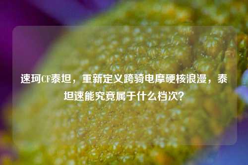 速珂CF泰坦，重新定义跨骑电摩硬核浪漫，泰坦速能究竟属于什么档次？