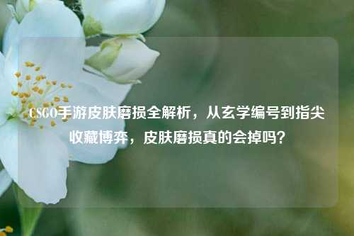 CSGO手游皮肤磨损全解析，从玄学编号到指尖收藏博弈，皮肤磨损真的会掉吗？