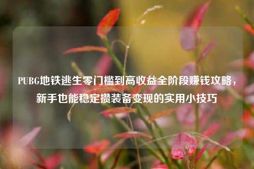 PUBG地铁逃生零门槛到高收益全阶段赚钱攻略，新手也能稳定攒装备变现的实用小技巧