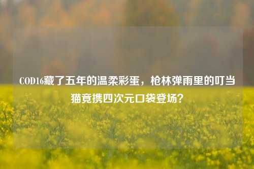 COD16藏了五年的温柔彩蛋，枪林弹雨里的叮当猫竟携四次元口袋登场？