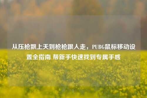 从压枪飘上天到枪枪跟人走，PUBG鼠标移动设置全指南 帮新手快速找到专属手感