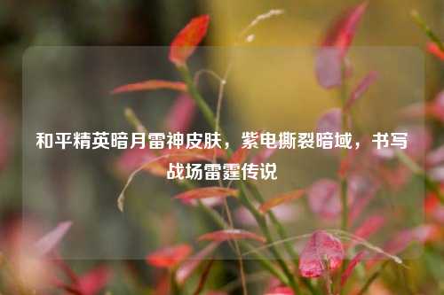 和平精英暗月雷神皮肤，紫电撕裂暗域，书写战场雷霆传说