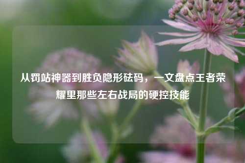从罚站神器到胜负隐形砝码，一文盘点王者荣耀里那些左右战局的硬控技能