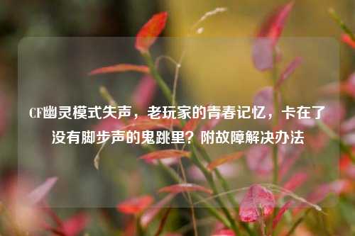 CF幽灵模式失声,老玩家的青春记忆,卡在了没有脚步声的鬼跳里?附故障解决办法