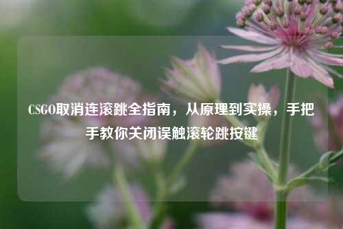 CSGO取消连滚跳全指南,从原理到实操,手把手教你关闭误触滚轮跳按键