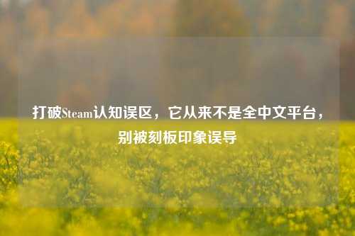 打破Steam认知误区，它从来不是全中文平台，别被刻板印象误导