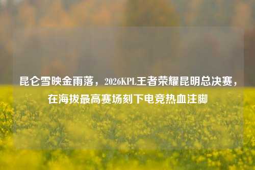 昆仑雪映金雨落，2026KPL王者荣耀昆明总决赛，在海拔最高赛场刻下电竞热血注脚