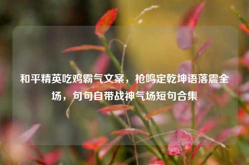 和平精英吃鸡霸气文案，枪鸣定乾坤语落震全场，句句自带战神气场短句合集