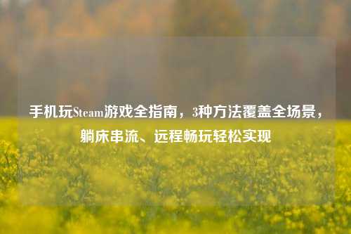 手机玩Steam游戏全指南，3种方法覆盖全场景，躺床串流、远程畅玩轻松实现