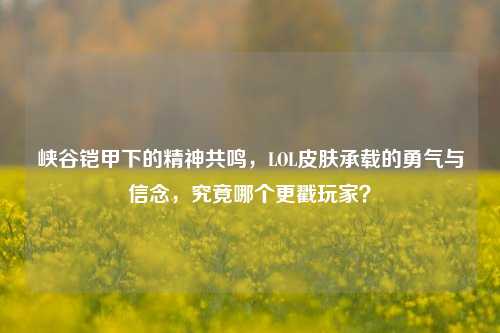 峡谷铠甲下的精神共鸣，LOL皮肤承载的勇气与信念，究竟哪个更戳玩家？