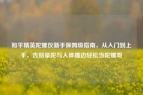 和平精英陀螺仪新手保姆级指南，从入门到上手，告别晕陀与人体描边轻松当陀螺哥