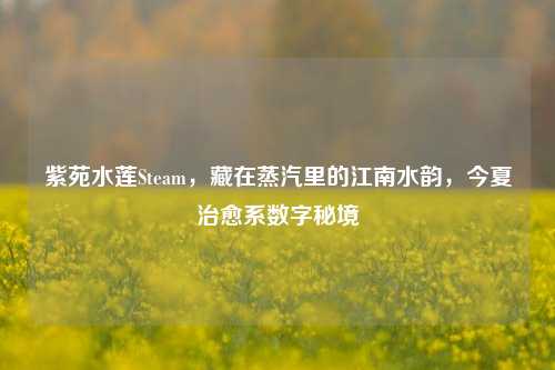 紫苑水莲Steam,藏在蒸汽里的江南水韵,今夏治愈系数字秘境