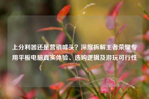 上分利器还是营销噱头？深度拆解王者荣耀专用平板电脑真实体验、选购逻辑及游玩可行性
